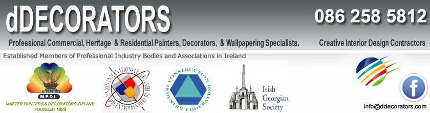 d Decorators Dublin professional interior exterior painting decoratiing wallpaper hanging, heritage restoration, commercial properties,  listed graded protected buildings, private houses Ireland